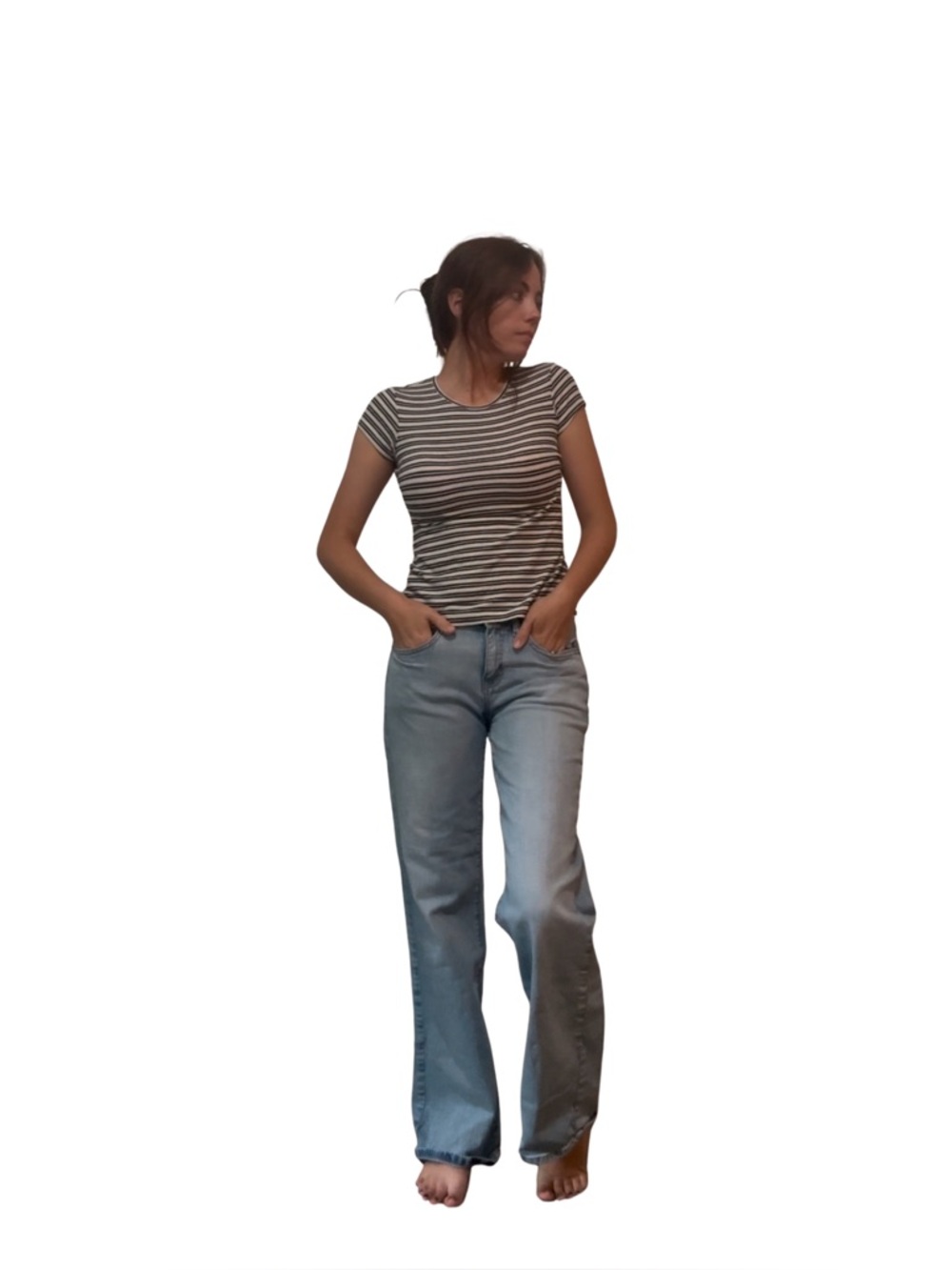Light Wash Y2K style low rise baggy jeans size 0